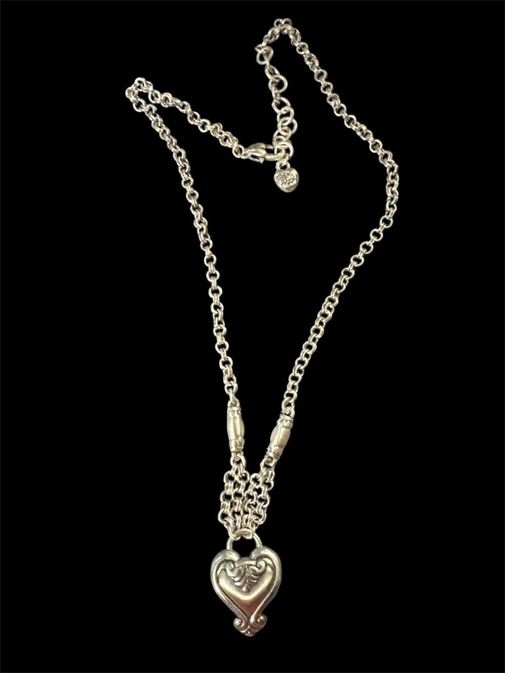 Brighton- Sterling-Style Silver Heart Pendant Necklace - Women's Jewelry